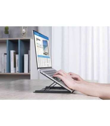 Manhattan Laptop and Tablet Stand, Adjustable (5 positions), Suitable for all tablets and laptops up to 15.6", Portable