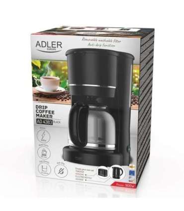 Adler AD 4383b Drip coffee maker for ground coffee 1.5 L Black