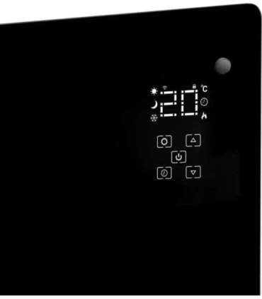 Carruzzo Q20F1 Glass panel heater black