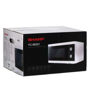 Sharp YC-MG01E-W microwave Countertop Grill microwave 20 L 800 W Black, White