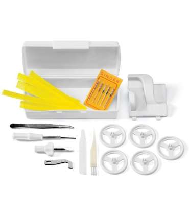 Overlock Singer 14T968 sewing machine, electric current, white