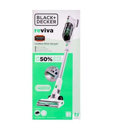 Black & Decker REVSV18D1 stick vacuum/electric broom 2-in-1 stick vacuum Battery Dry Bagless 0.5 L 36 W Green, White 2