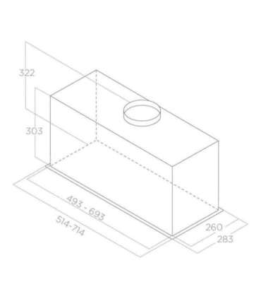 Elica LANE MBL/A/52 Built-in Black 550 m³/h
