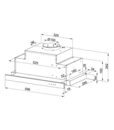 Telescopic hood MAAN Corona Bis 60 635 m3/h, Black
