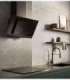 Vertical Eco Duo Glass Wall-mounted chimney hood Black