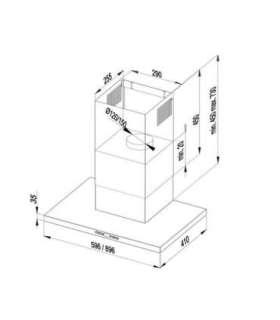 Wall-mounted chimney kitchen hood MAAN Siena Soft 60 305 m3/h, Black