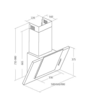 Akpo WK-4 Grand Eco 50 Chimney Hood Black