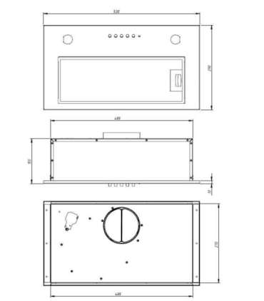 Kitchen Hood AKPO WK-7 MICRA 60 BLACK