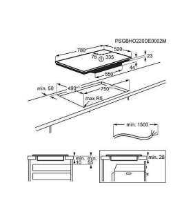 Electrolux EIV83443CT Black Built-in 78 cm Zone induction hob 4 zone(s)
