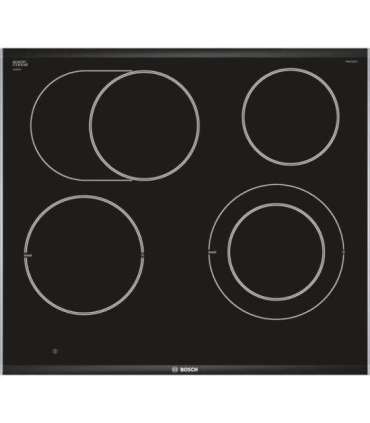 Bosch Serie 8 PKN675DP1D hob Black, Stainless steel Built-in Ceramic 4 zone(s)