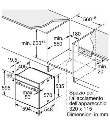 Bosch Serie 4 HBA514BS3 oven 71 L 3400 W Black, Stainless steel