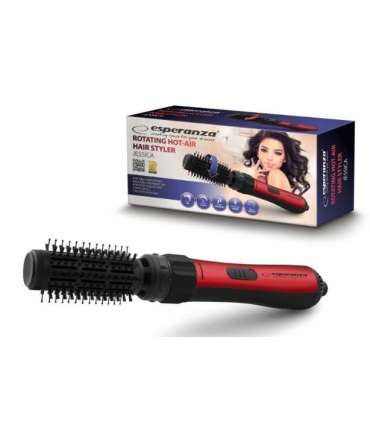 Esperanza EBL008 hair styling tool Hot air brush Black, Red 1000 W 1.8 m