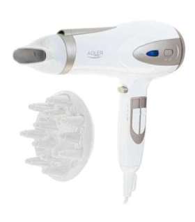 ADLER AD 2248WC HAIR DRYER, WHITE AND CHAMPAGNE