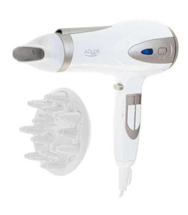 ADLER AD 2248WC HAIR DRYER, WHITE AND CHAMPAGNE