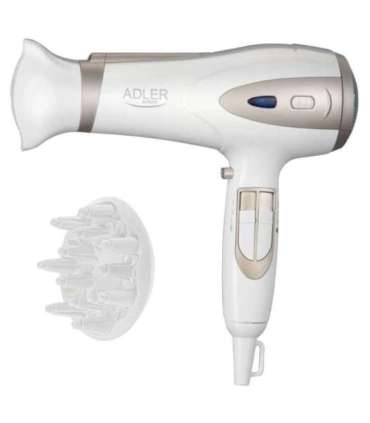 ADLER AD 2248WC HAIR DRYER, WHITE AND CHAMPAGNE