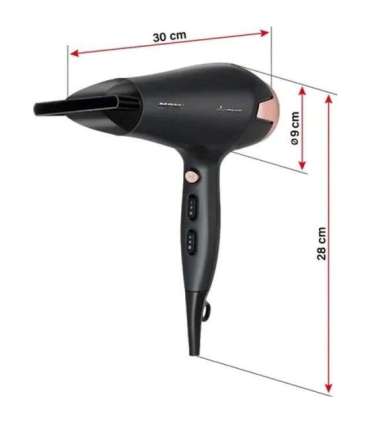 MPM MSW-24 Hair dryer 2500 W Black, Pink