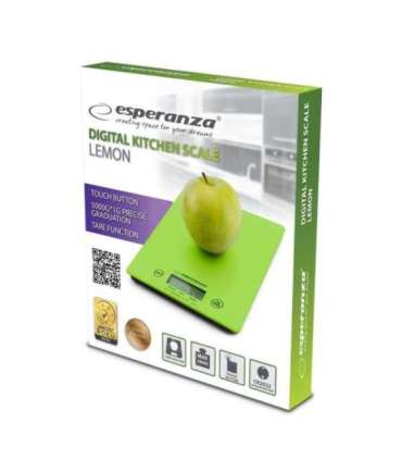 Esperanza EKS002G kitchen scale Electronic kitchen scale Green,Yellow Countertop Rectangle