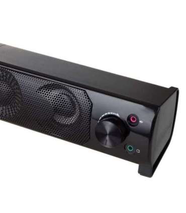 2 in 1 PC Speaker Soundbar Computer RGB LED Backlight Stereo Gaming USB 2 x 3W AUX 3.5 mm