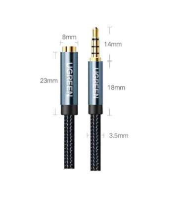 Ugreen extension cable adapter AUX mini jack 3.5 mm 2 m (blue)