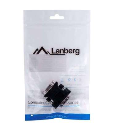 Lanberg AD-0012-BK cable gender changer DVI-I VGA (D-Sub) Black