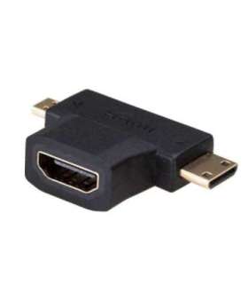 Akyga AK-AD-23 cable gender changer HDMI miniHDMI / microHDMI Black