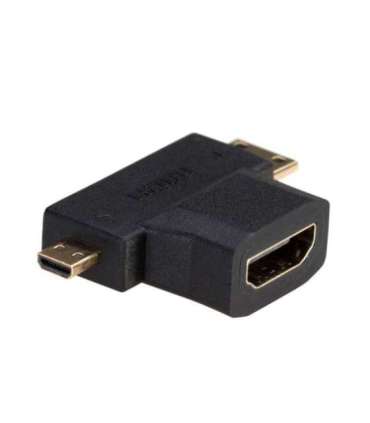 Akyga AK-AD-23 cable gender changer HDMI miniHDMI / microHDMI Black