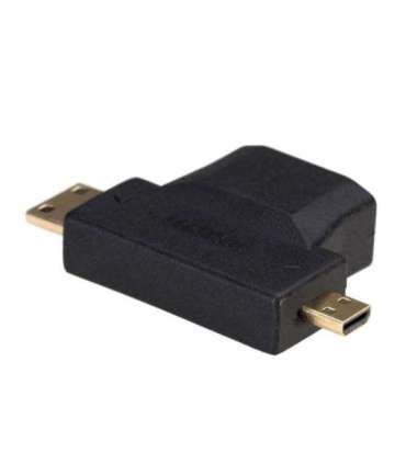 Akyga AK-AD-23 cable gender changer HDMI miniHDMI / microHDMI Black