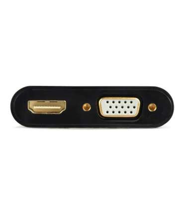 Gembird A-VGA-HDMI-02 video cable adapter 0.15 m HDMI + VGA (D-Sub) VGA (D-Sub) Black