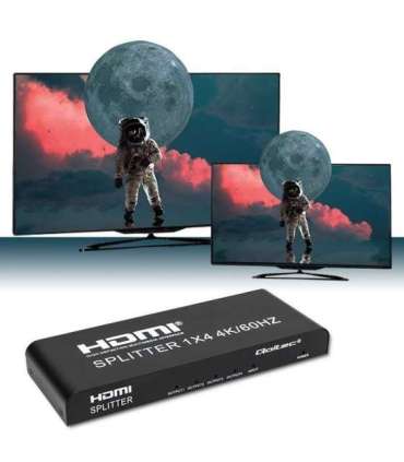 Qoltec 51799 Active HDMI Splitter 4 x HDMI 4K x 2K 6Gb/s 60Hz
