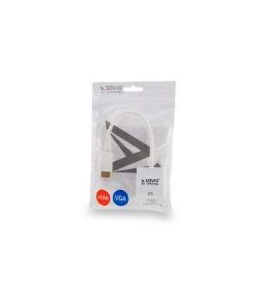 SAVIO HDMI (M) TO VGA (F) ADAPTER WHITE CL-201