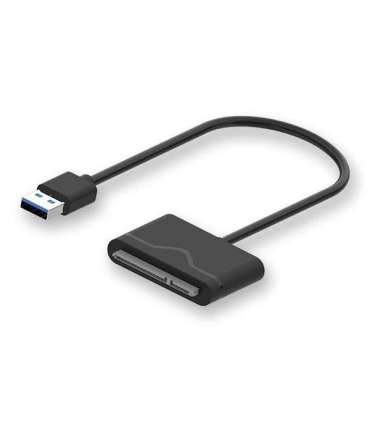 SAVIO AK-39  USB 3.0 - SATA III adapter for 3.5″/2,5" drives with power supply Black