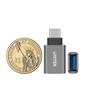 UNITEK Y-A025CGY cable interface/gender adapter USB Type-C USB Type-A Metallic