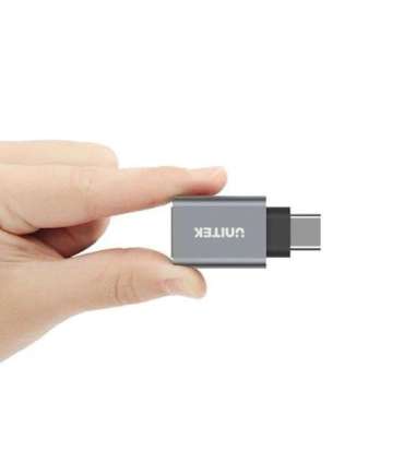 UNITEK Y-A025CGY cable interface/gender adapter USB Type-C USB Type-A Metallic