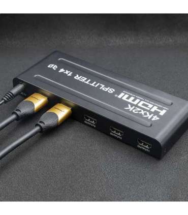 Qoltec 51798 Active HDMI Splitter 4 x HDMI 4K x 2K 3.4Gb/s