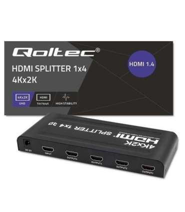 Qoltec 51798 Active HDMI Splitter 4 x HDMI 4K x 2K 3.4Gb/s