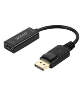 Adapter Savio DisplayPort (M) v1.2 - HDMI A (F) v1.4, 4K, AK-62