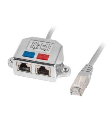 Lanberg adapter lan rj45/2x rj45 ftp splitter ad-0026-s