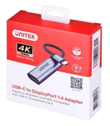 UNITEK ADAPTER USB-C, DISPLAYPORT 1.4, 8K@60HZ, V1415A