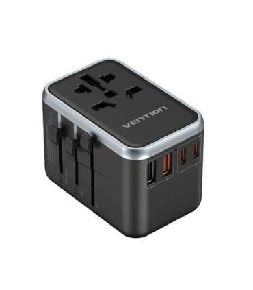 Vention 65W GaN Travel Adapter and Charger 2x USB-A 2x USB-C