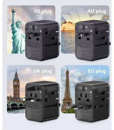 Vention 65W GaN Travel Adapter and Charger 2x USB-A 2x USB-C