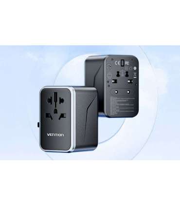 Vention 65W GaN Travel Adapter and Charger 2x USB-A 2x USB-C