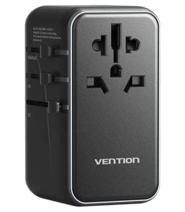 Adapter with Vention 100W charger 1xUSB-A 3xUSB-C