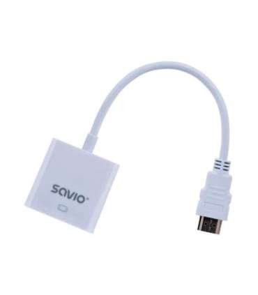 Savio CL-27 video cable adapter 0.2 m VGA (D-Sub) HDMI Type A (Standard) White