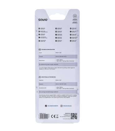 Savio CL-27 video cable adapter 0.2 m VGA (D-Sub) HDMI Type A (Standard) White