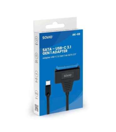 SAVIO AK-69 Adapter USB-C 3.1 Gen 1 (M) - SATA (F) for 2.5" drives