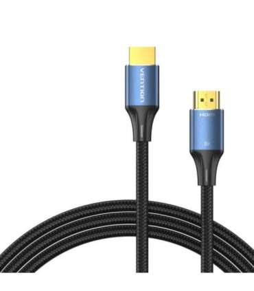 Vention Cotton Braided HDMI-A Male to Male HD Cable 8K 3M Blue Aluminum Alloy Type