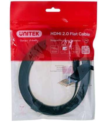 UNITEK 2.0 4K60HZ FLAT 3M C11063BK-3M HDMI cable 3 m HDMI Type A (Standard) Black