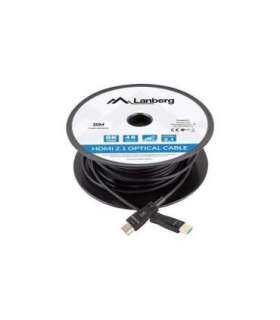 Lanberg CA-HDMI-30FB-0200-BK optical cable HDMI M/M 20m v2.1 8K AOC