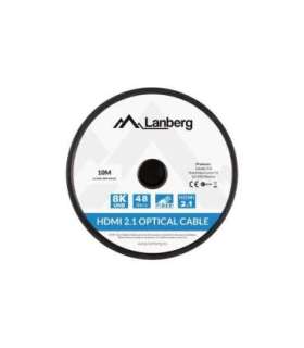 LANBERG HDMI CABLE LANBERG HDMI CABLE M/M V2.1 10M OPTICAL AOC BLACK