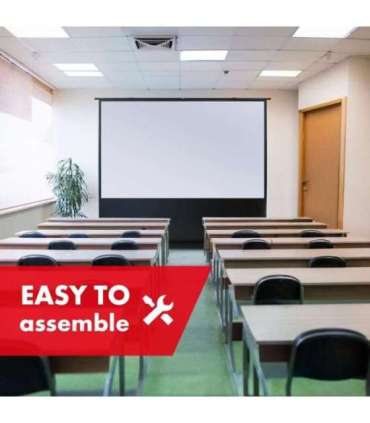 Maclean MC-211 Portable Projection Screen, Compact, Floor, 100", 4:3